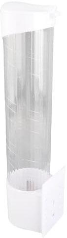 KIMISS Comodo Porta Dispenser per Bicchieri in Plastica Antipolvere per 50 Tazze, 7,5 Cm - per Uso Domestico e in Ufficio