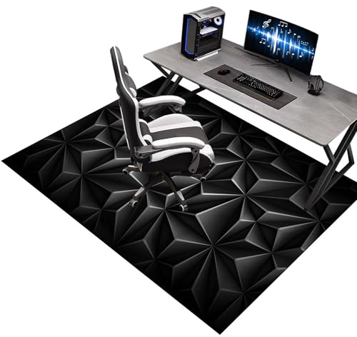 Alfombra Silla Gaming 60 x 120 cm, Alfombrilla para Silla de Oficina, Protector Suelo Silla Ruedas, Alfombra para protección de Suelos Duros, Antideslizante Tapete de Protección de Madera/baldosas