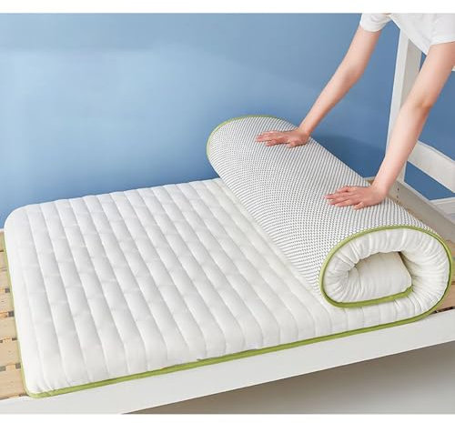 Premium-Latex-Matratze mit Memory-Schaum, weich und stützend, ideal für Schlafzimmer und Gästezimmer, für Erwachsene und Kinder, 120 x 200 x 5 cm, weiß, in einer Box