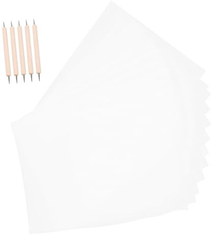 OHPHCALL 1satz Graphit Transferpapier Mit Blättern Und Doppelseitigen Nachzeichner-Stylus-werkzeugen Für Holz Papier Und Stein Zum Nachzeichnen Und Übertragen Von Zeichnungen