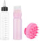 STIFFENERS Hair Oil Applicator Bottle, Multifunctional, Pink Plastic, Reusable, Leak Proof, Anti-Slip Design, Even Product Distribution, Suitable for All Hair Types