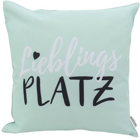 CB Home & Style Outdoor Garten Kissen Wasserabweisend Wasserfest 45 x 45 cm mit Füllung (Lieblingsplatz mint2025)
