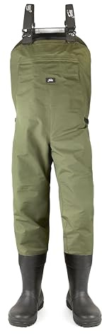 Fortis Waders - Fishing Waders for Men & Women – Breathable Chest Waders with Neoprene Lined Boot - Durable & Lightweight (UK12)