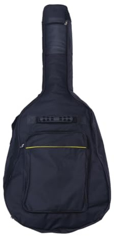 ERINGOGO Acoustic Guitar Bag Wasserdichter Gitarrentasche Mit Doppeltragegurt Atmungsaktives Design Für Komfortables Tragen Kleine Fronttasche Für Zubehör Schwarz