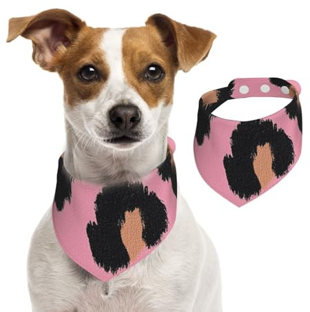 Generic Dreieckstuch mit Leopardenmuster, niedliches Hundehalstuch, verstellbar mit Druckknöpfen, für Hunde, Welpen, Katzen