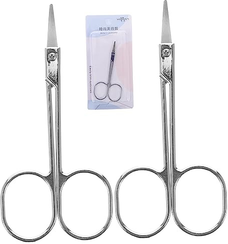 Healvian 6 Pièces Ciseaux à Sourcils Acier Inoxydable Lot Ciseaux de Modelage Coupe Outil de Beauté Pratique et Durable