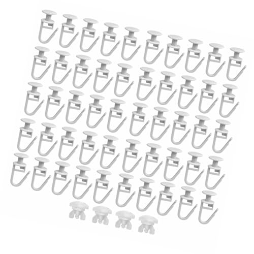 El paquete de accesorios de cortina incluye 50 deslizadores de riel con cerradura y 4 rieles de cortina, topes de extremo de riel