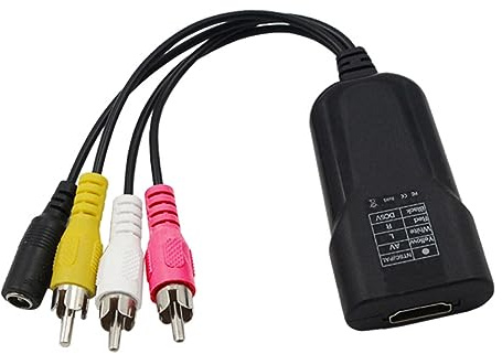 NUOBESTY Convertisseur vers Adaptateur RCA Vidéo Plug and Play sans Alimentation Compatible Ntsc Pal pour TV DVD Lecteur