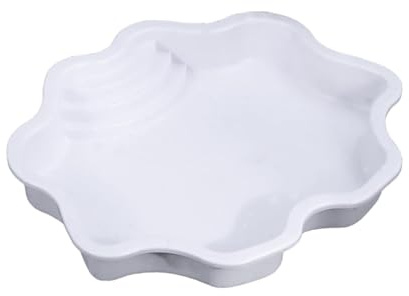 Ronyme Bassin d'eau pour Reptiles, Espace de Baignade pour Tortues, avec Accès, Réservoir pour Tortues, Récipient d'eau pour Lézards, Blanc