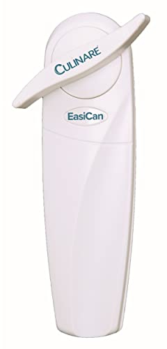 Culinare C10005 Easican Abrelatas Manual, Blanco, Plástico/Acero inoxidable, Abre Latas con Facilidad Sin Tener que Tocar Bordes Afilados