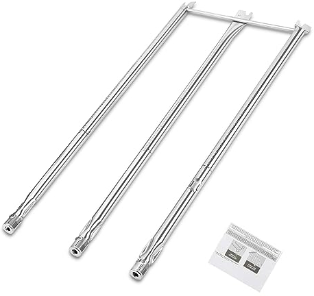 GFTIME 67722 Tube Brûleur pour Weber Genesis Série 300 310 E310 S310 E310 S320 Grill (avec Boutons de Commande Latérale), 87 CM Barbecue Gaz Pièces Détachées en Acier Inoxydable Accessoire