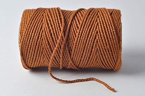 EVERLASTO - Cordel de algodón para Manualidades (100 m, 2 mm Aprox.) (Arena Sahara)