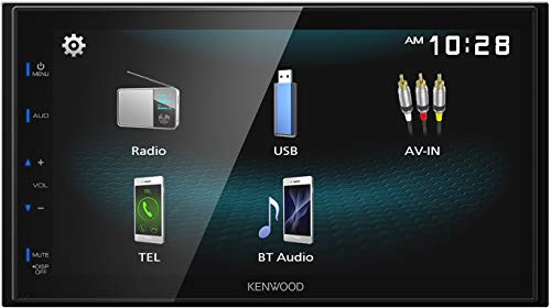 KENWOOD DMX125BT 6.8 Inch LCD Touchscreen Digital Media Car Stereo, Bluetooth Audio and Hands Free Calling, Double Din, USB, Rear Camera Input, AM/FM Radio