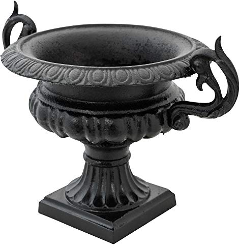 aubaho Nostalgie Amphore Pflanzkübel Blumentopf Blumenkübel Eisen Antik-Stil schwarz