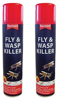 2 x 300ml Fly Wasp Killer Effective Spray Pest Control