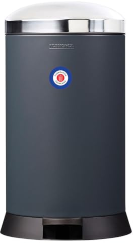 ROSSIGNOL Poubelle de cuisine, Poubelle 20L, Poubelle à pédale, Fabrication française, Fermeture silencieuse, Seau intérieur amovible avec anse, BOMBA