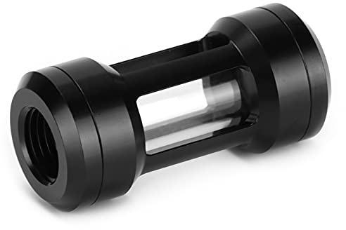 cigemay PC Wasserkühlung Kit, Wasserkühlung Filter 24mm Durchmesser G1/4 Gewinde DIY Wassergekühlter Filter für Computerkühlung, Sichtbare 4 Fenster Struktur Doppelte Interne Zähne Computer