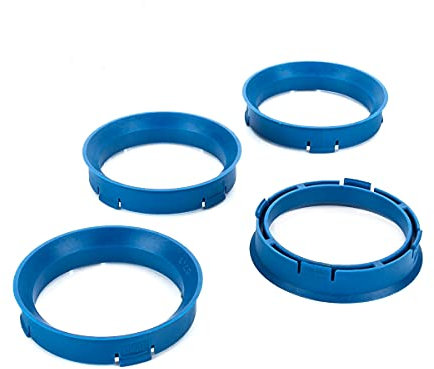 LST 4x Zentrierringe Distanzringe für Alufelgen Ø 57,1 - Ø 66,6 mm Blau