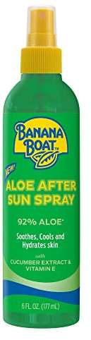 Banana Boat Aloe After Sun Spray, 6Fl Oz | Aloe Vera Spray with Cucumber Extract and Vitamin E, After Sun Care for Sunburn Relief, 6Fl Oz