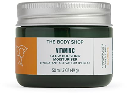 The Body Shop Vitamin C Glow Boosting Moisturiser 50ml | Hydrating Face Moisturiser for Women, Water-Based Moisturizer with Vitamin C and Hyaluronic Acid
