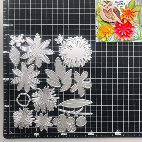 (28 estilos) Flores hojas de metal troqueles de corte plantillas para tarjetas de felicitación, álbumes de recortes, papel en relieve, manualidades, plantillas molde