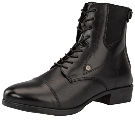 Reit-Stiefelette »Nova BZ Lace Vegan« - Chelsea Boot - Veganer Reit-Schlupf-Schuh - Reißverschluss hinten - Schnürung - Komfortinnensohle - Nova Gummisohle - Micro Lining - Schwarz 39
