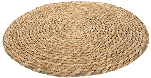 Spetebo Platzdecken aus Seegras oder Wasserhyazinthe 38 cm - 12er Set - Runde Tischsets aus Naturmaterialien - Tischmatte Platzset Tisch Platz Untersetzer rund Natur abwischbar nachhaltig