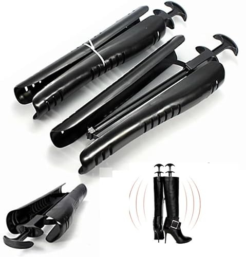 GINGER TECH Alberi per stivali automatici neri, 40,6 cm, albero per stivali automatico, extra lunghi, inserti per scarpe da equitazione per scarpe da uomo e donna, Nero , Taglia unica