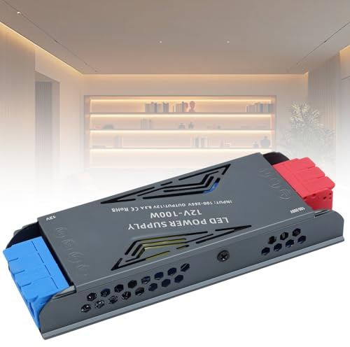 SUCIKORIO LED Netzteil 12V 100W Trafo LED Transformator AC 230V auf DC 12 Volt 8,3A Schlank Konstante Spannung LEDs Treiber Netzteil 12V Ultra Dünn Niedervolttrafo für Innen, LEDs Streifen