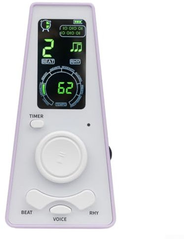Zoegneer Tragbarer Metronom Timer für Musikübungen, elektronisches Metronom für Klavier, Violine, Gitarre, Ukulele und Trommel (lila)