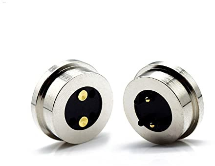 Connettore di carica di alimentazione CC maschio e femmina 1/2/3/4/5Pin 1Pair, connettore Pogo magnetico caricato a molla da 13,5 mm (2PIN)