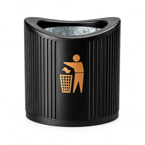 Chabrias Ltd 24 Litre Outdoor Litter Bin with Steel Liner - UK MADE - Lockable Open Public Waste Bin for Parks, Schools, Streets, Playgrounds, Car Parks and Commercial Outdoor Areas, Heavy-Duty Design