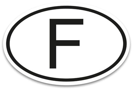 iSecur Auto-Magnet F Länderkennzeichen Frankreich 17,5 x 11,5 cm - kfz793 | vergilbungsfrei und Waschanlagen geeignet, vor dem Verblassen geschützt, Details - Um die Haftkraft zu verbessern