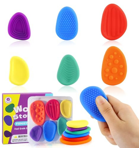 6 Pezzi Fidget Toys Antistress, CIYIN Giocattoli Antistress Silenziosi per Bambini e Adulti, Tactile Sensory Toys, Giocattoli Sensoriali Da Spremere per Autismo, Aiuta Ad Alleviare Lo Stress