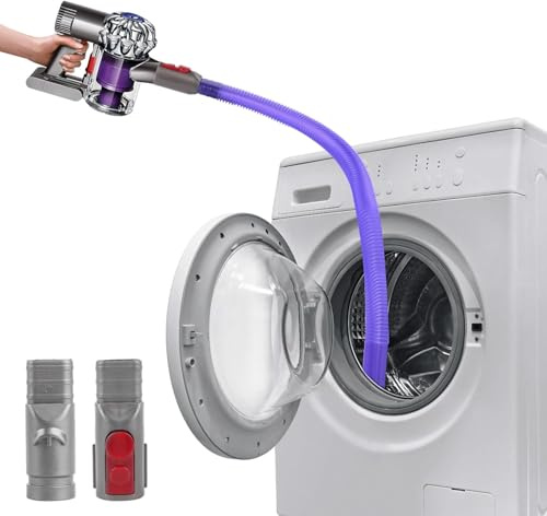 Crevice Tool for Dyson V15 V12 V11 V10 V8 V7 V6 Vacuum Cleaners, Flexible Tumbler Dryer Lint Vacuum Extension Hose Compatible,Flexible Nozzle Brush Accessory for Dyson (Purple)