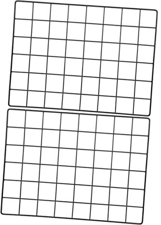 BIUDECO Metallgitter Wandpaneel 2 Stück Eisen Gitterplatten Fotowand Organizer Wanddeko Wohnraum Schlafzimmer Büro 30×40cm