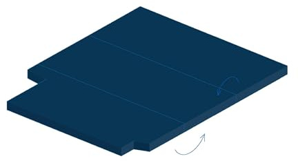 Camporan Faltmatratze Transit Custom AACC 2014-2023, robust mit hoher Dichte, Dunkelblau, abnehmbar und waschbar, 165 x 200 cm
