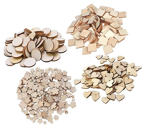 Anneome 200stücke Unbehandelte Holzscheiben Für Leere Holzplatten Für Bastelarbeiten Malerei Pyrographie Und Kreative Handwerksprojekte Für Und Familientreffen