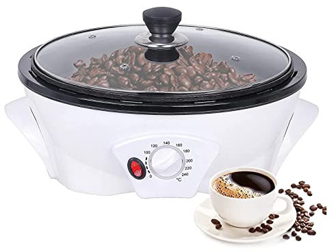 1200W Electric Coffee Bean Roaster Machine with 800g Capacity Adjustable Temperature Non Stick Coating Ideal for Roasting Nuts Peanuts Cashews and Chestnuts