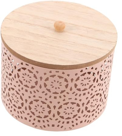 GLEAVI Frascos De Metal Artístico Tapa De Madera Almacenamiento De Alimentos Dulces Diseño