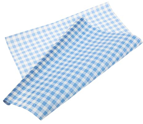 BEBEMOKO Beeswax Food Wrap Roll Blue Plaid Food Wrapping Paper for Kitchen Essentials for Sandwiches and Fresh Produce Preservation