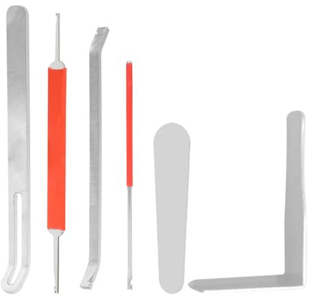 Klarinetten Reparatur Werkzeug Set, Flötenputzer, 6pcs Flötenreinigungsset, Zur Innen- und Außenreinigung von Instrumenten, Stahl Holzblasinstrument Repair Tool