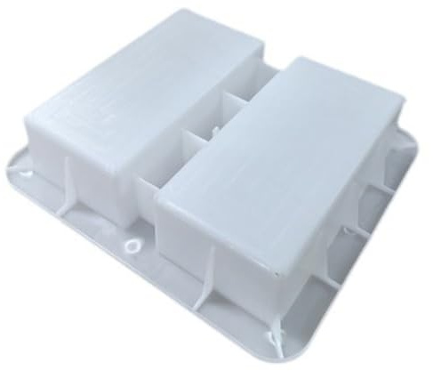 Jorzer Stampi per mattoni per calcestruzzo, 3,9 x 7,9 x 2,4 pollici strumenti di costruzione di modelli, stampo per mattoni in polipropilene, stampo per blocchi di calcestruzzo facile da usare, per