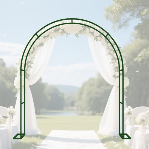 Arche de jardin en métal pour plantes grimpantes - 200 x 250 cm - Assemblage facile - Idéal pour mariage, terrasse, fête, décoration, supports de roses et vignes - Pergola verte