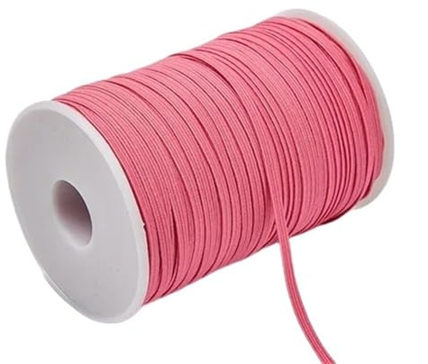 Banda elástica de goma colores 3 mm y 6 for coser, cinta licra, accesorios for prendas vestir para el bricolaje, la artesanía, la confección(Red2,3mm 30yards)