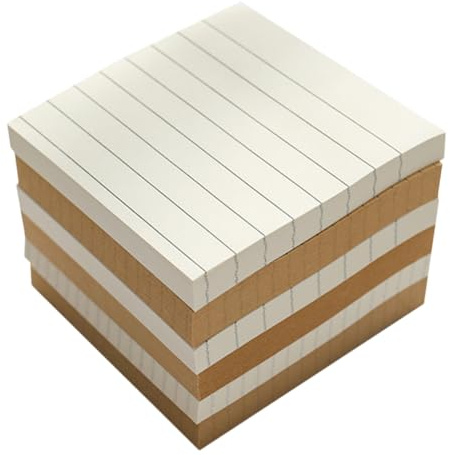 Cabilock 6 pezzi Blocchetti Memo Adesivi Autoadesiva Bianco e Kraft per Ufficio Scuola Casa Facili da Staccare e Scrivere Blocchi Note Stickers Multifunzionali