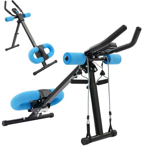 BRRIDE Entrenador abdominal para el hogar, máquina abdominal plegable, dispositivo de entrenamiento multifuncional para entrenamiento de cuerpo completo con monitor LCD, equipo de gimnasio en casa