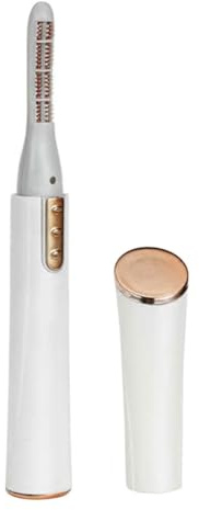 MAGICLULU Piegaciglia Stile Elegante Riscaldante Batteria Aaa Elettrico Bianco Arricciaciglia Rapido in Abs e Metallo per Uso Domestico Femminile