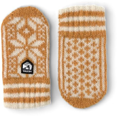 HESTRA Jungen Kid's Nordic Mitt Handschuhe Orange/Beige 3
