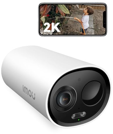 Imou 2K Security Camera Outdoor Wireless, Rechargeable Battery Wireless CCTV Indoor, Long Battery Life, Color Night Vision, Human/Motion Detection, Siren Spotlight, IP66, Work with Alexa